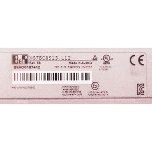 โมดูล PLC B&R X67BC8513.L12 24V ผลิตในออสเตรีย อุปกรณ์ควบคุมอุตสาหกรรม - Product Image 1