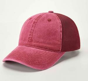 Wholesale in Stock Vintage Hats Custom Logo Tight <b>Mesh</b> Baseball Cap <b>Net</b> Washed Baseball Cap - Product Image 6