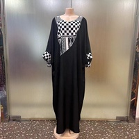 Nouvelle Mode Robe Imprimée Robe Ample Africaine Abaya Musulmane Grande Taille pour Femmes, Style Européen, Américain et Moyen-Oriental