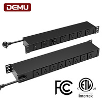 Boîtier de distribution d'alimentation PDU métallique 19 pouces pour montage en rack, avec protection contre les surtensions 900J, 12 prises US 15A, 1+1U, pour centre de données