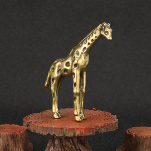 Ornements de girafe miniatures faits à la main en gros, ornements d'animaux, laiton, petits objets artisanaux créatifs - Product Image 6