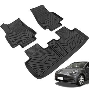 2024 для Tesla Model Y 3 коврики Rhd 3 шт. пользовательские TPE коврики для автомобиля инструменты для багажника коврик Заводская защита
