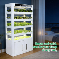 Machine à légumes intelligente et écologique ELITE M2 220W, 152 plantes, irrigation par flux et reflux NFT, acier au carbone, pour la maison et l'intérieur
