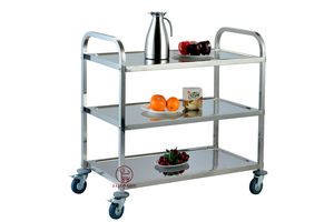 Offre d'usine SS201 chariot de service à 3 niveaux chariot Tube carré cuisine nourriture salle à manger chariot de restauration haute hôtel Restaurant fournitures - Product Image 5