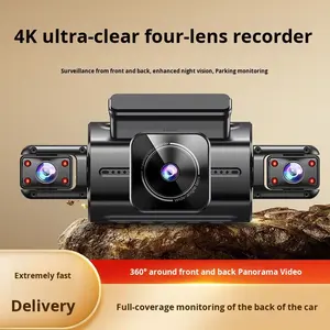Nuova Dash Cam Modello 2025 a Quattro Canali Wireless WIFI Registrazione Panoramica 4K Ultra HD Visione Notturna Immagine Retromarcia OLIVER Auto - Product Image 1