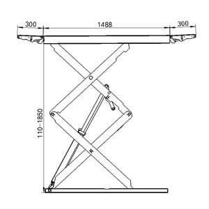 Potongan harga 3500kg gunting angkat mobil ultra-tipis gunting mobil pengangkat 1.8 meter gunting ultratipis pengangkat mobil - Product Image 5