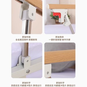 Barandilla de Cama Plegable de Acero Inoxidable de 35 Pulgadas de Altura para Personas Mayores y Pacientes Médicos, Protección de Seguridad para Uso Doméstico - Product Image 2