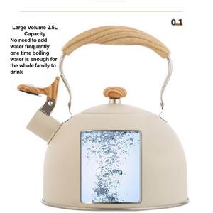 Whistle <strong>Kettle</strong> Stainless Steel Teapot for Tea 2.64 Quart <strong>Kettles</strong> Kitchen Tool for <strong>Induction</strong> Electric Ceramic <strong>Hobs</strong> Christmas - Product Image 4