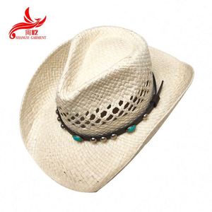 Custom Eco-friendly Adult Man's Hard Paper <b>Straw</b> Cowboy <b>Hats</b> for Outdoor & Travel Use - Product Image 5