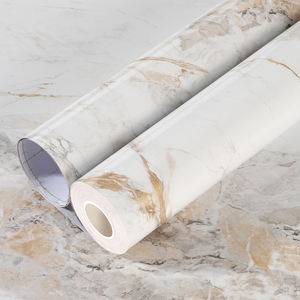 Papel Tapiz Autoadhesivo de PVC Impermeable con Diseño de Mármol Blanco y <span class=keywords><strong>Dorado</strong></span>, Ecológico y Duradero <span class=keywords><strong>para</strong></span> <span class=keywords><strong>Muebles</strong></span>, Paredes y Pisos - Product Image 1