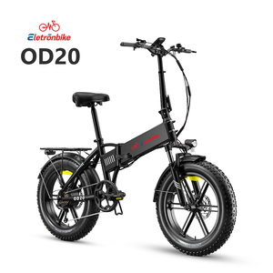 Cuadro aleación aluminio bicicleta eléctrica plegable fat tire 7 velocidades freno disco hidráulico pedelec montaña 250W - Product Image 1