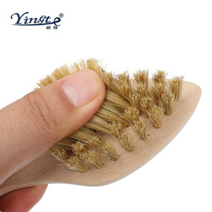 Cepillo para zapatos de madera maciza Yinste con cerdas suaves de pelo de cerdo, herramienta de limpieza para uso doméstico - Product Image 3