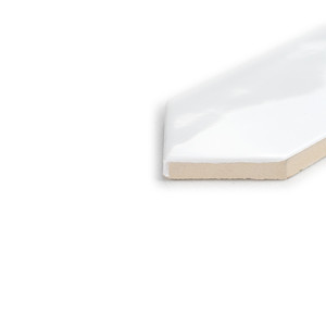 Piastrella Bianca Picket 5x25 Cm Lucida con Bordi Irregolari - Product Image 3