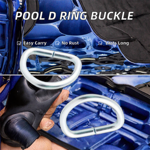 Boucle en D haute résistance pour couverture de piscine, accessoires de sécurité, portables, légers, résistants à la rouille, en acier inoxydable, pour l'extérieur - Product Image 2