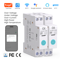 Interrupteur intelligent AT-SY1-TCW pour rail DIN, disjoncteur intelligent Wi-Fi, mini-interrupteur Wi-Fi, disjoncteur intelligent MCB