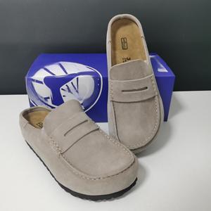 Mule Loafers Stile Birkenstock, Unisex, Retro Casual in Camoscio Opaco con Logo Inciso, Ciabatte Estive e Autunnali da Esterno - Product Image 4