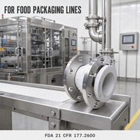 Raccord flexible à bride en caoutchouc de qualité alimentaire, soufflet d'expansion DN80 PN16 en acier inoxydable 304 pour ligne de brasserie