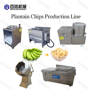 Ligne de production de chips de banane et de plantain semi-automatique chauffée au gaz 30-50KG/H en acier inoxydable 304 - Product Image 6