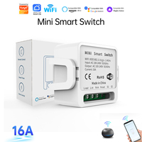 Interrupteur intelligent WiFi et Zigbee SIXWGH Mini 16A, contact sec, prise en charge de la commande vocale, minuterie, Tuya, Alexa, Google Assistant pour la domotique