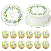 Feuilles de papier comestible blanches élégantes pour décorations de gâteaux de Communion, Baptême, Anniversaire (6-8 ans), Mariage YOUYU