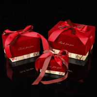 Boîte à bonbons pour petites attentions pour invités, cadeau de mariage, pour fête d'anniversaire, avec ruban, 50 pièces