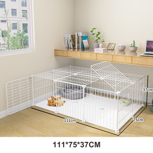 Poisson Princesse Nouvelle Vente Heavy Duty Pet Cage Pliable Chien Chat Lapin Chiot Pliant Caisse Pet chat Cages - Product Image 6