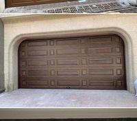 Porte de garage automatique à double battant en aluminium pour garage de villa résidentielle