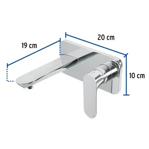 Master con 4 unità a parete miscelatore lavabo monocomando, cromato, FOSET RIVIERA - Product Image 3