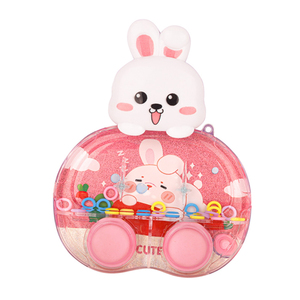 EPT Promotion $ 1 Dollar Items Toy Mini Cute Animal Rabbit Pig Dinosaur Frog Light up Water Game Handheld Ring Toss Machine Toy