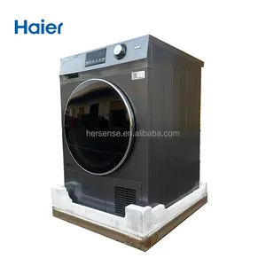 Haier Auto Máquina de secagem elétrica completa 10kg de alta qualidade preto Inglês Pronto para enviar Inversor inteligente para uso doméstico 220V50/60HZ