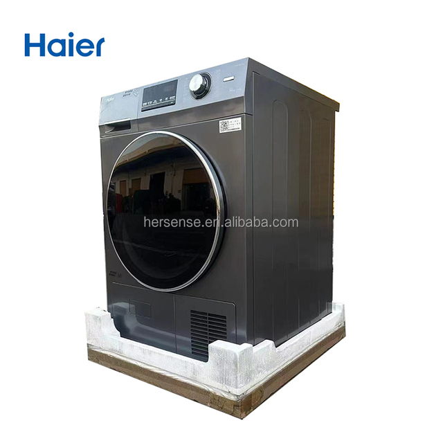 Haier Auto Complete Electric Dry Machine 10kg High Quality Black English Ready to Ship Smart Inverter Home Use 220V50/60HZ