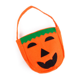 Hot Sale Halloween Pumpkin Candy Bag Kids Trick or Treat Non-Woven Pumpkin Bucket <b>Tote</b> Bag Kids Costume Party Favors - Product Image 3