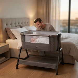 Lit cododo <span class=keywords><strong>de</strong></span> sécurité premium pour bébé, berceau à bascule côte à côte pour nourrisson, tout-petit et enfant, berceau pour nouveau-né - Product Image 1