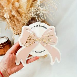 Enseigne 3D personnalisée en acrylique Poignée <span class=keywords><strong>de</strong></span> porte facile à installer Plaque décorative pour salons <span class=keywords><strong>de</strong></span> beauté PA Coiffeurs - Product Image 2