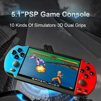 Console de jeu portable rétro mini X7 Plus de 5,1 pouces avec Wi-Fi et Android 13 pour les jeux PSP