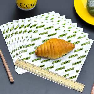 Papier d'emballage pour sandwichs, personnalisé, imprimé, biodégradable, résistant à la graisse, pour boulangerie, pain, beurre, côté simple en PE - Product Image 6