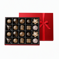 Boîte cadeau rigide haut de gamme 5x4 pour la Saint-Valentin avec insert en plastique ou en papier