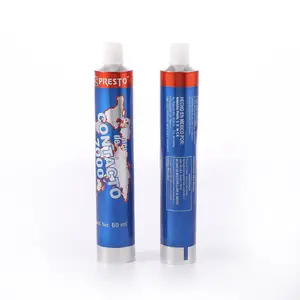 Hot Sale 60ml aluminum round tube body skincare soft tube packaging hand cream aluminum tube