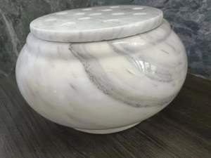 Pots de fleurs de cimetière en pierre de <span class=keywords><strong>marbre</strong></span> blanc pour monument - Product Image 6