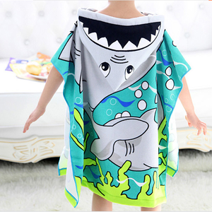 Toalla de bebé más barata, manta de dibujos animados para niño y niña, Poncho con capucha, toalla de <span class=keywords><strong>playa</strong></span> para nadar, Toalla de baño, albornoces, 100% de poliéster - Product Image 4
