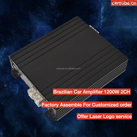 Amplificateur de basse de haut-parleur de caisson de basses de voiture brésilien 2 canaux RMS 1200W 2CH milieu de gamme complet 2400W amplificateur de voiture de classe D