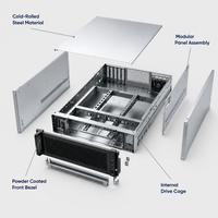 Châssis de serveur modulaire en rack TZR personnalisé de 19 pouces, en acier laminé à froid, revêtement poudré, fournisseur d'usine OEM