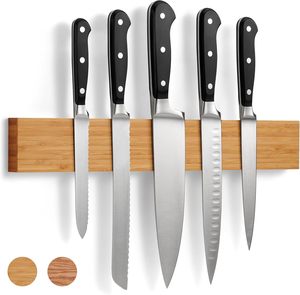High Quality Custom Wood Knife Block Holder Magnetic Tool Holder Durable Bamboo Magnetic Knife Strip for Kitchen - Product Image 1