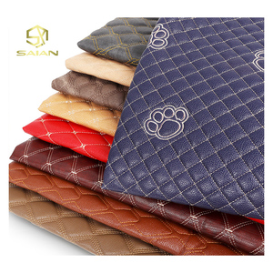 Tela <span class=keywords><strong>de</strong></span> Cuero Sintético <span class=keywords><strong>de</strong></span> PVC con Patrón <span class=keywords><strong>de</strong></span> Huella <span class=keywords><strong>de</strong></span> Lichi <span class=keywords><strong>de</strong></span> 2-8 mm, con Doble Línea <span class=keywords><strong>para</strong></span> Bolsos, <span class=keywords><strong>Sillas</strong></span> y Sofás - Product Image 1