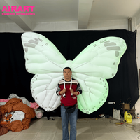 Costume d'ailes de papillon gonflables pour les événements de défilé, costume de mascotte d'ailes de papillon gonflables lumineuses pour le carnaval