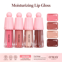 Gloss à lèvres hydratant aux fruits, personnalisable, longue tenue, brillant, biologique, liquide, marque privée, vente chaude