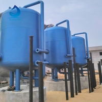 Filtre à charbon actif industriel pour la filtration des eaux usées, station d'épuration, lavage automatique en contre-courant, acier inoxydable 304