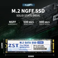 قرص صلب جديد بتصميم M.2 SATA بسعات 128 جيجابايت و256 جيجابايت و512 جيجابايت و1 تيرابايت، قرص صلب ذو حالة صلبة NGFF SSD