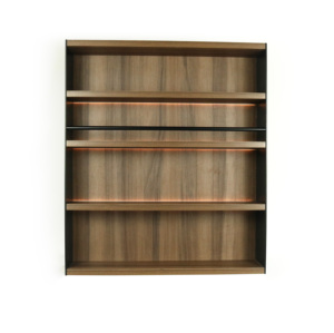 Armoire de cuisine moderne de luxe italienne avec lumière LED Étagère de rangement en MDF Étagère à épices Panneau en bois aluminium - Product Image 1