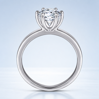 Cadeau intemporel pour elle, bague en diamant de laboratoire rond brillant de 1 carat D VVS1 VVS2, or blanc/jaune/rose 9K 10K 14K 18K, bijoux pour femmes